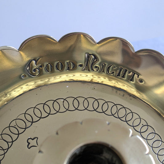 Antique 'Good Night' Chamberstick