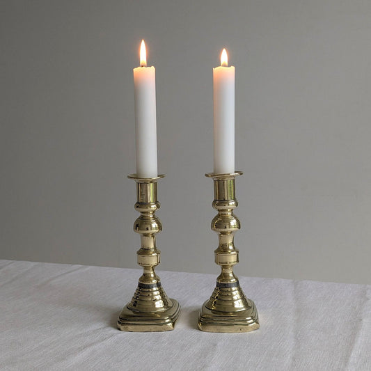 Aged Brass Candlesticks