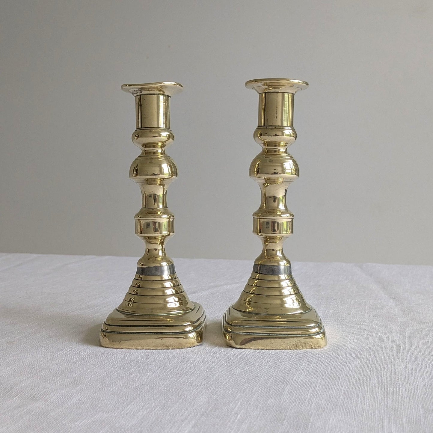 Aged Brass Candlesticks