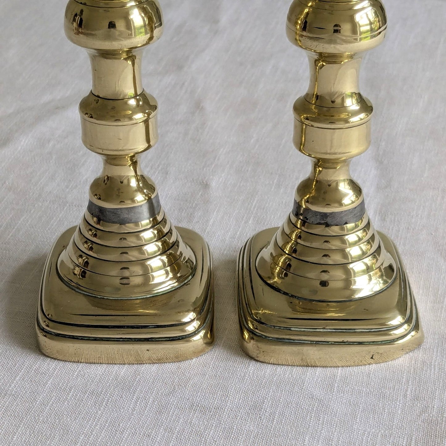 Aged Brass Candlesticks