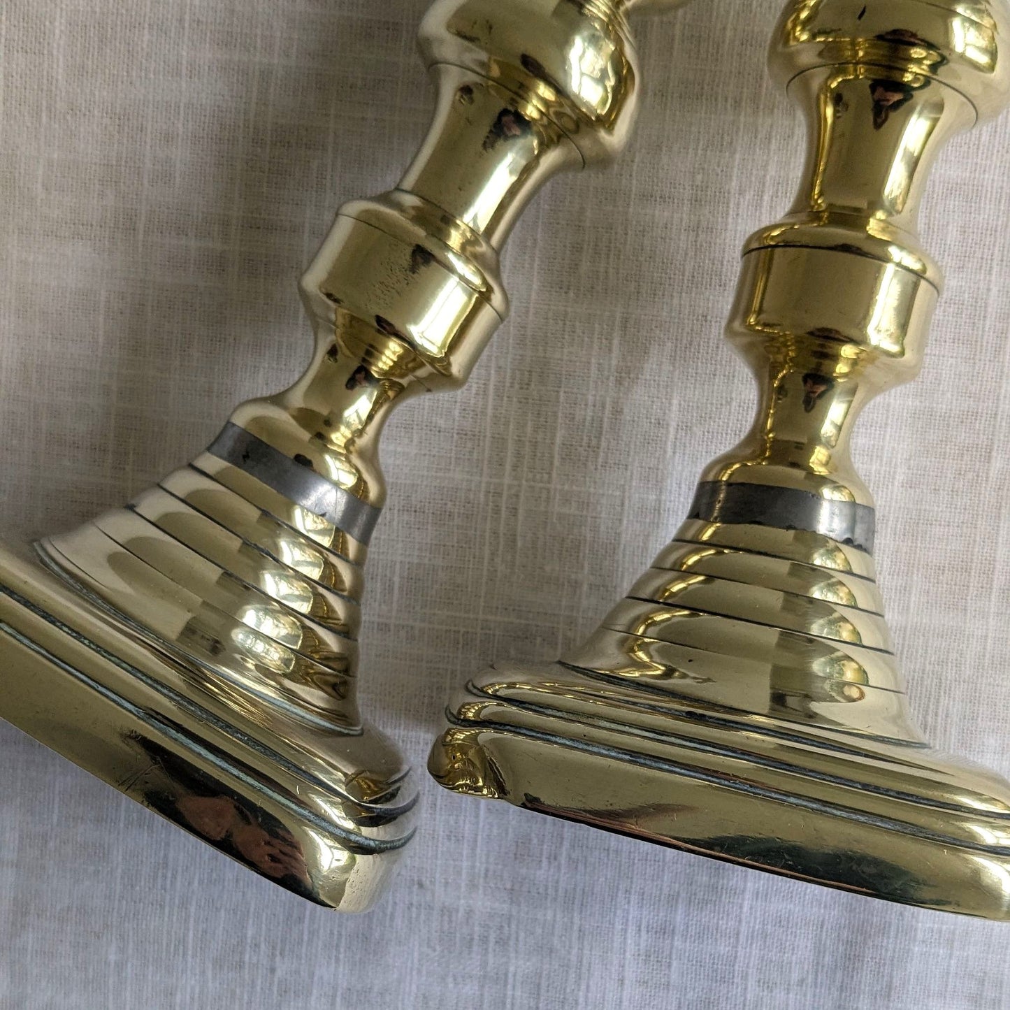 Aged Brass Candlesticks
