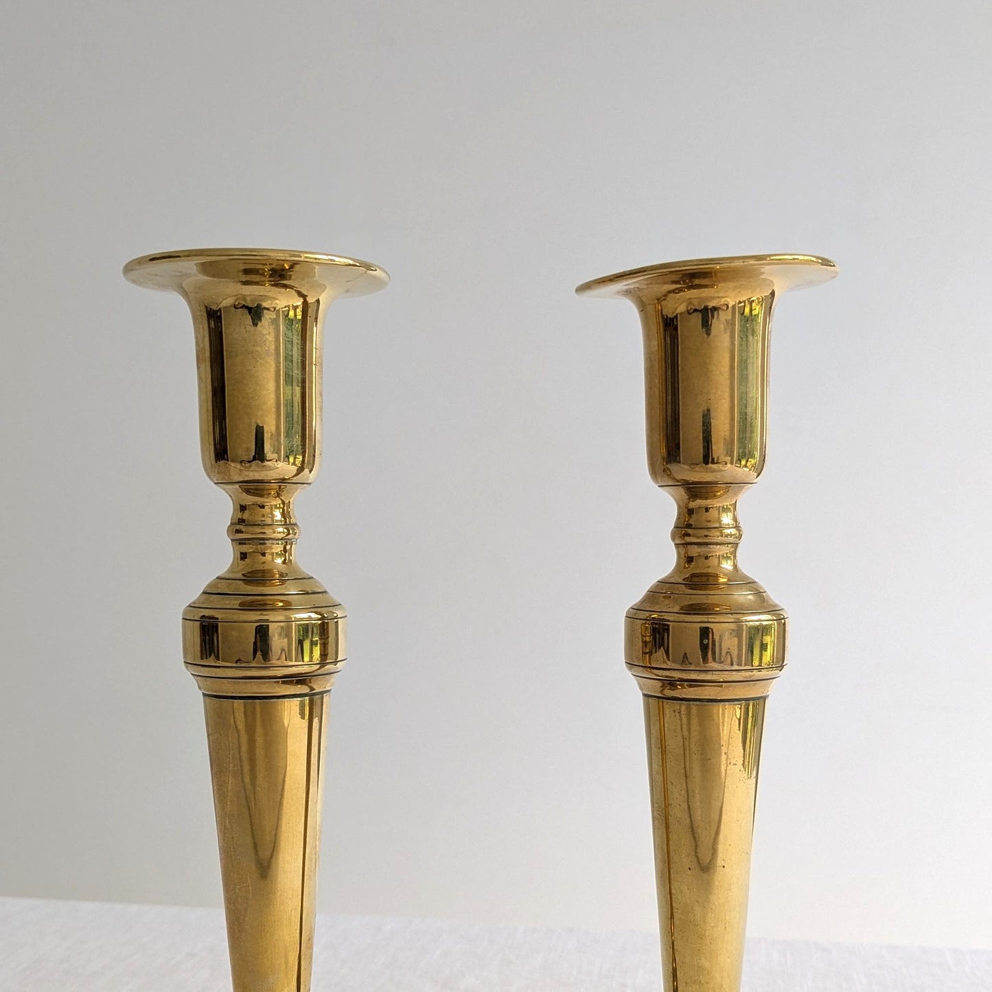 Antique Square Base Candlesticks