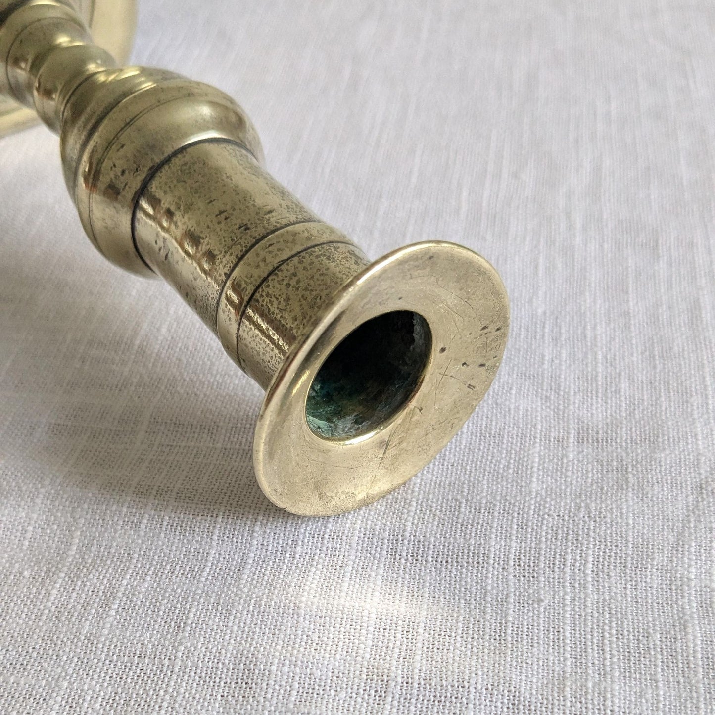 Antique Aged Brass Candlestick