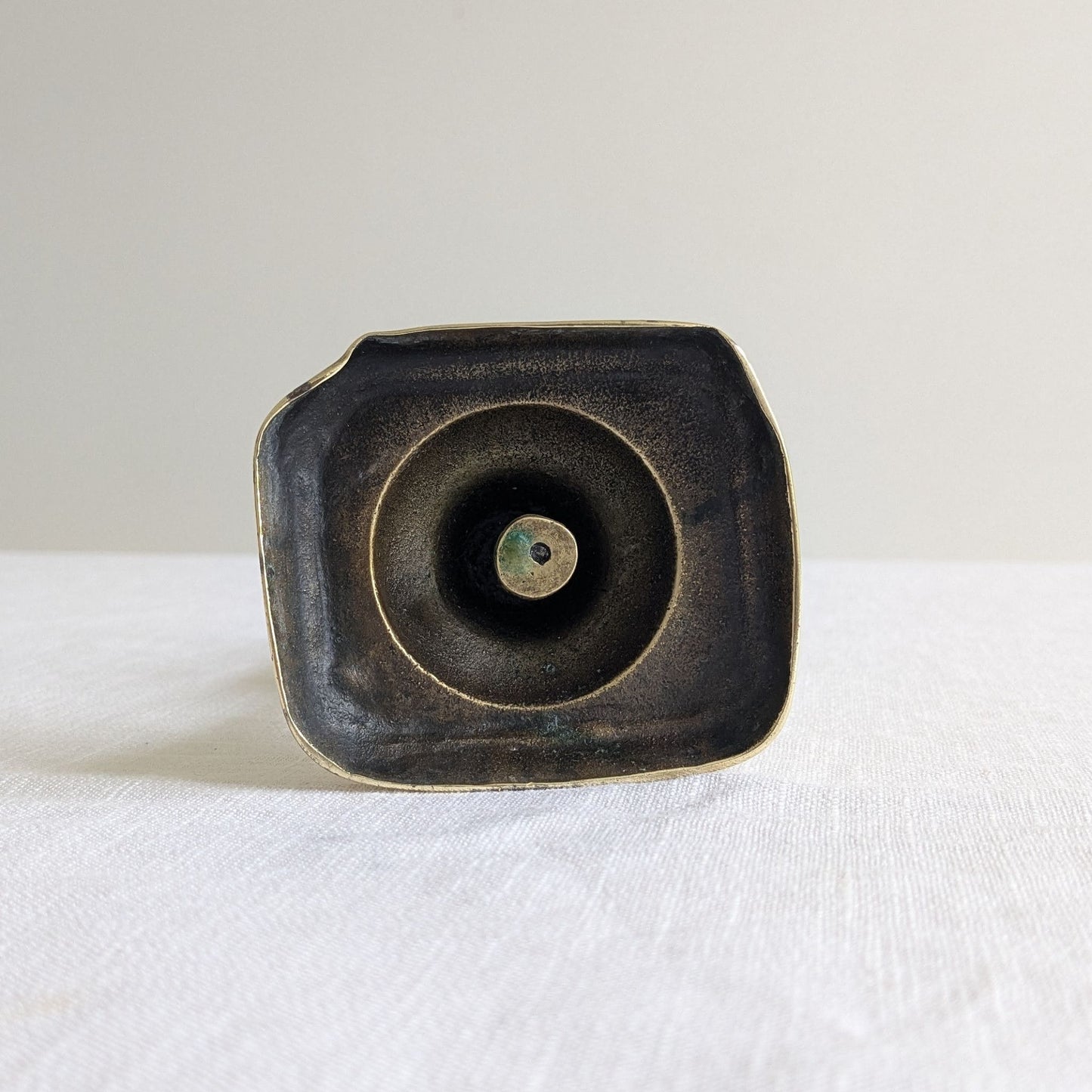 Antique Aged Brass Candlestick