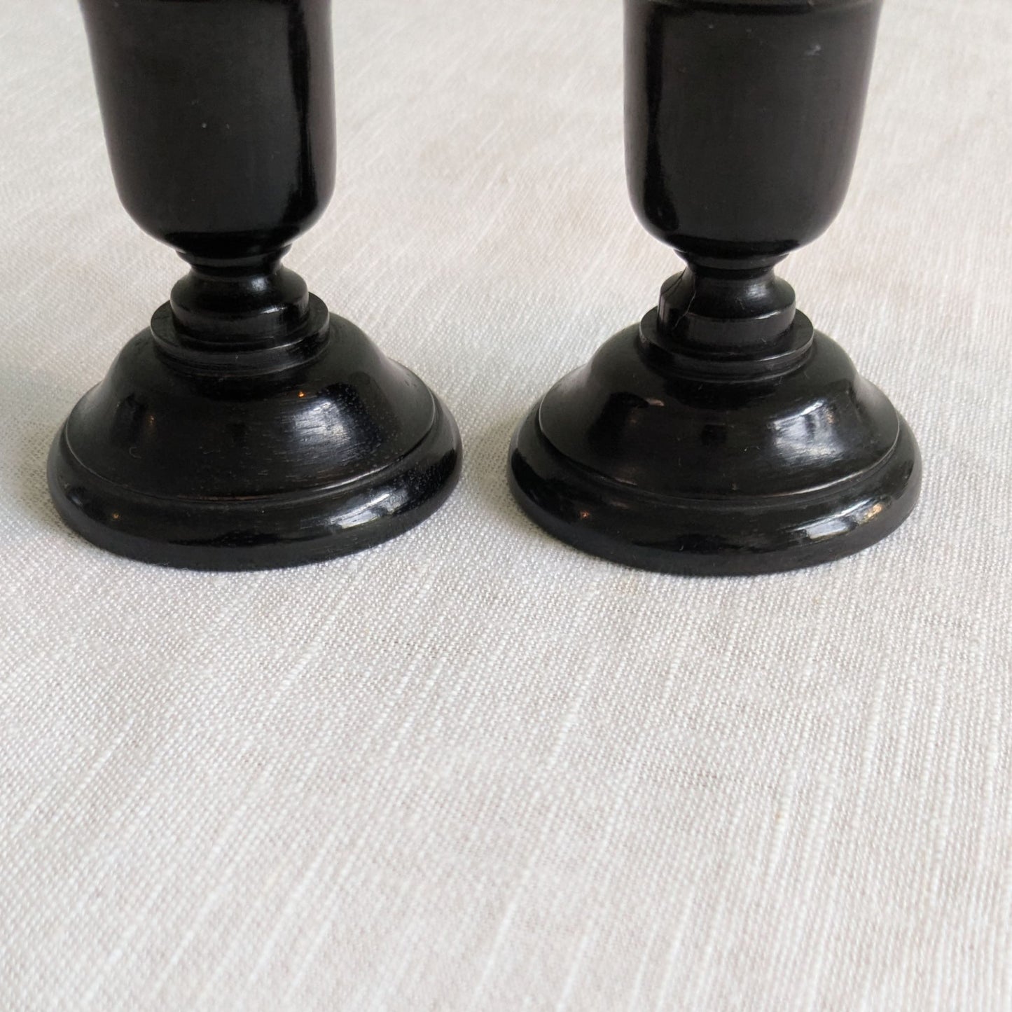 Antique Ebony Candlesticks
