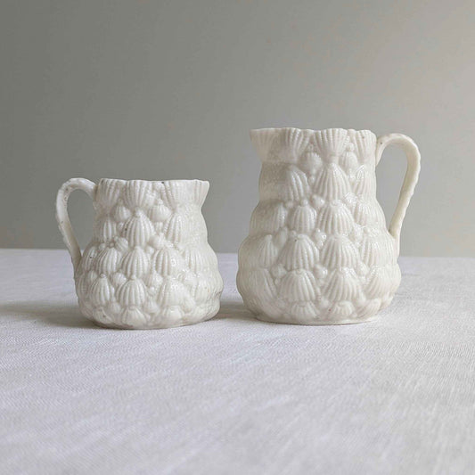 Antique Scallop Shell Jugs