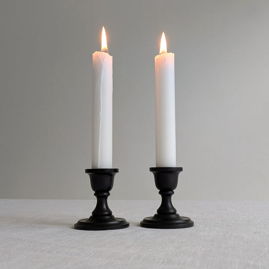 Antique Ebony Candlesticks