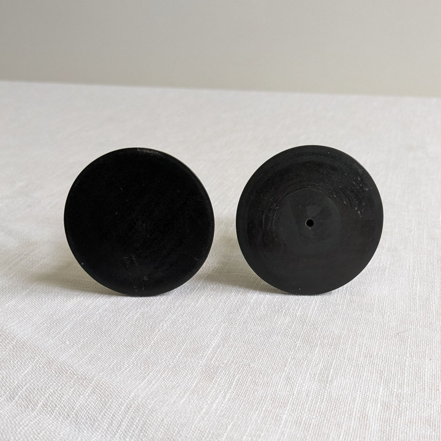 Antique Ebony Candlesticks