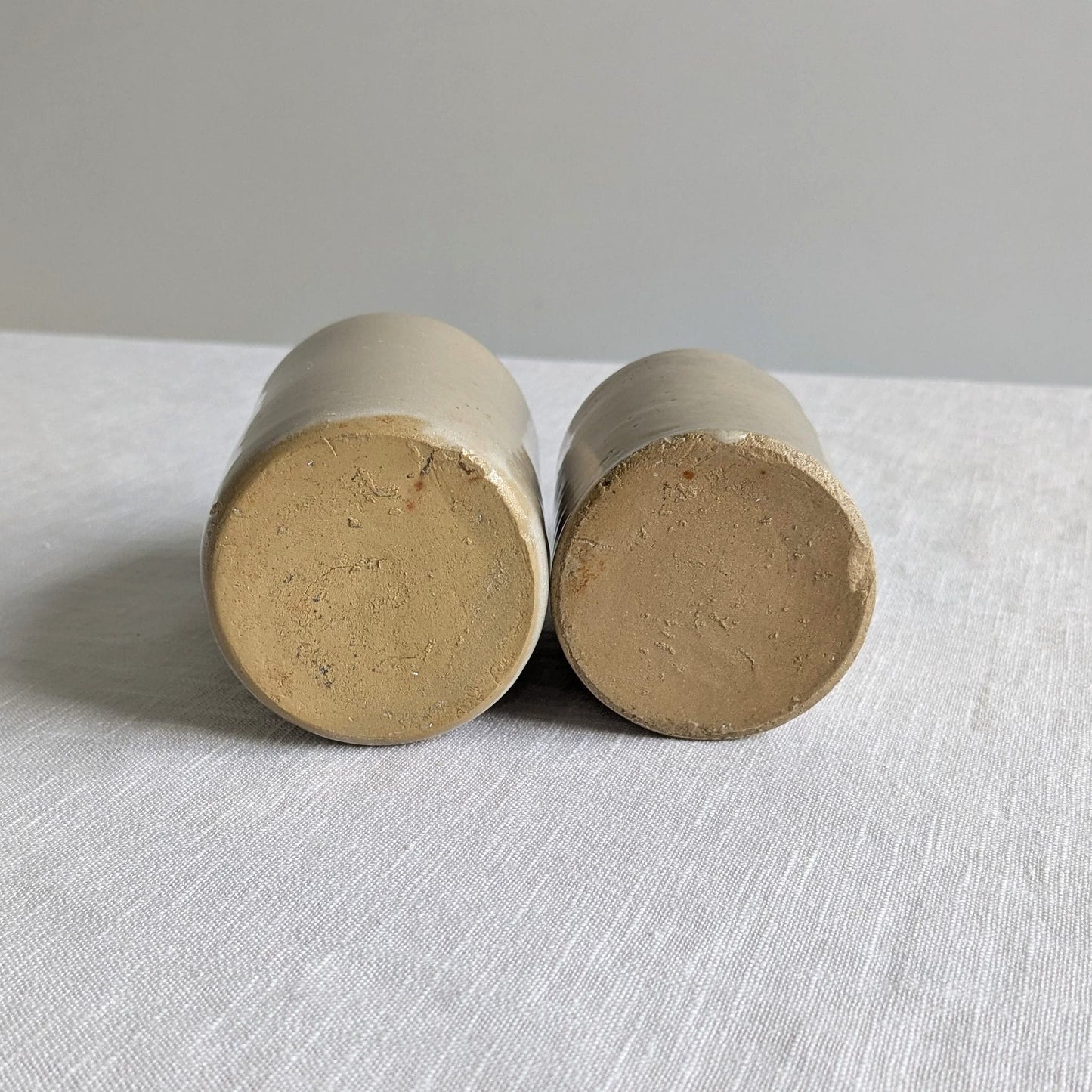 Antique Stoneware Bottle Pair