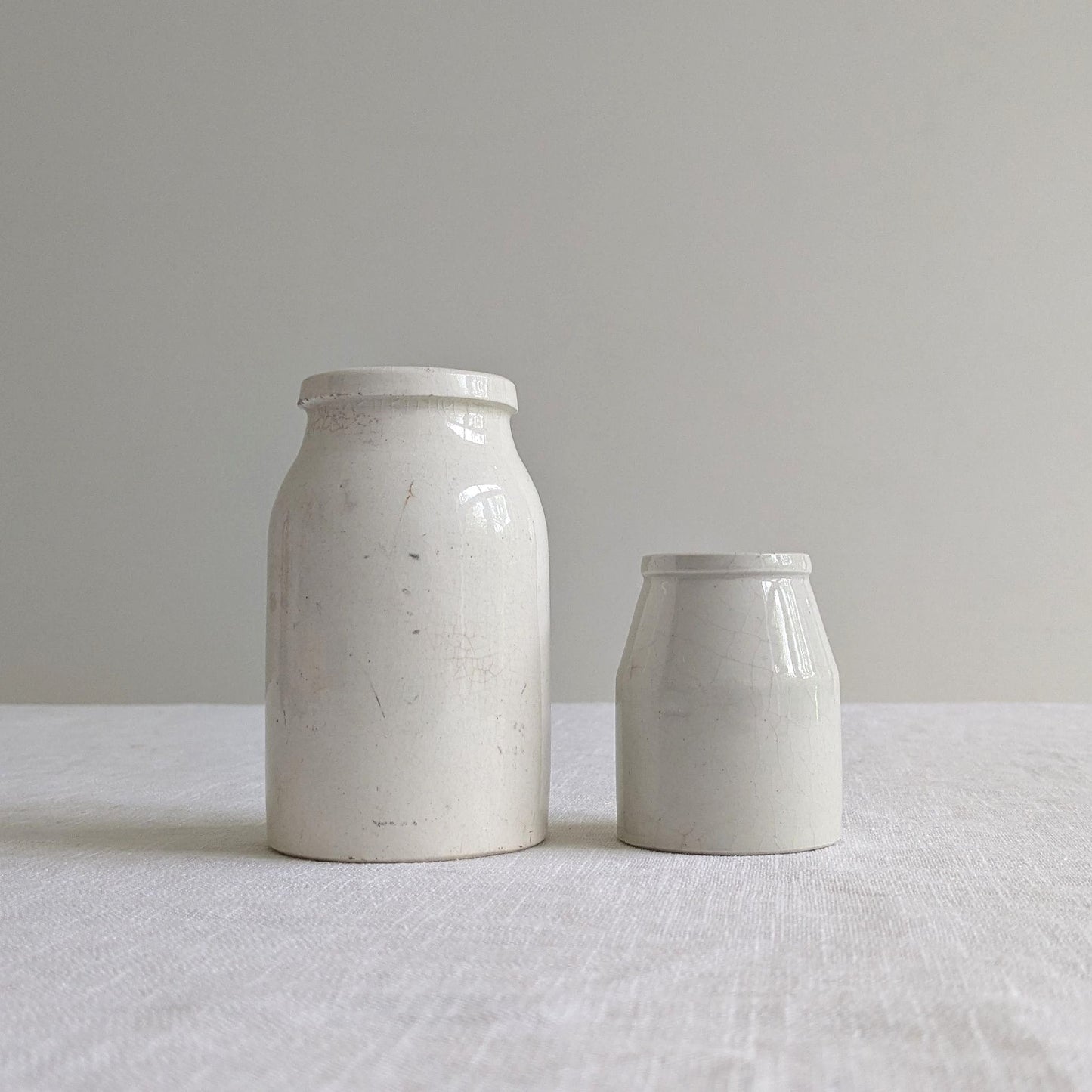 Antique Ironstone Bottle Duo