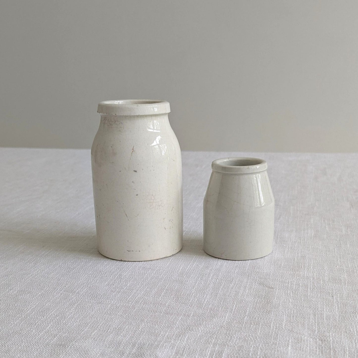Antique Ironstone Bottle Duo