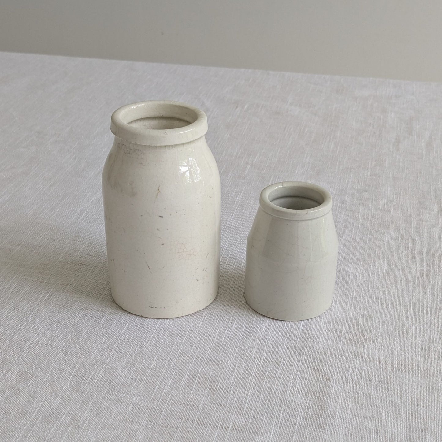 Antique Ironstone Bottle Duo