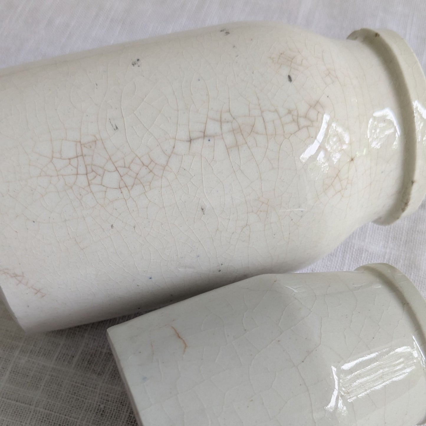 Antique Ironstone Bottle Duo