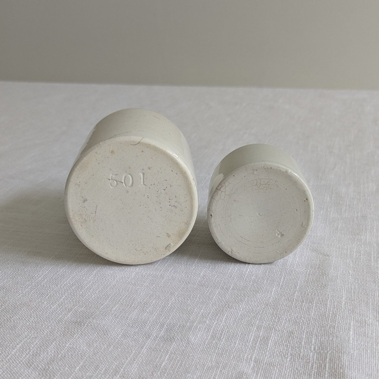 Antique Ironstone Bottle Duo