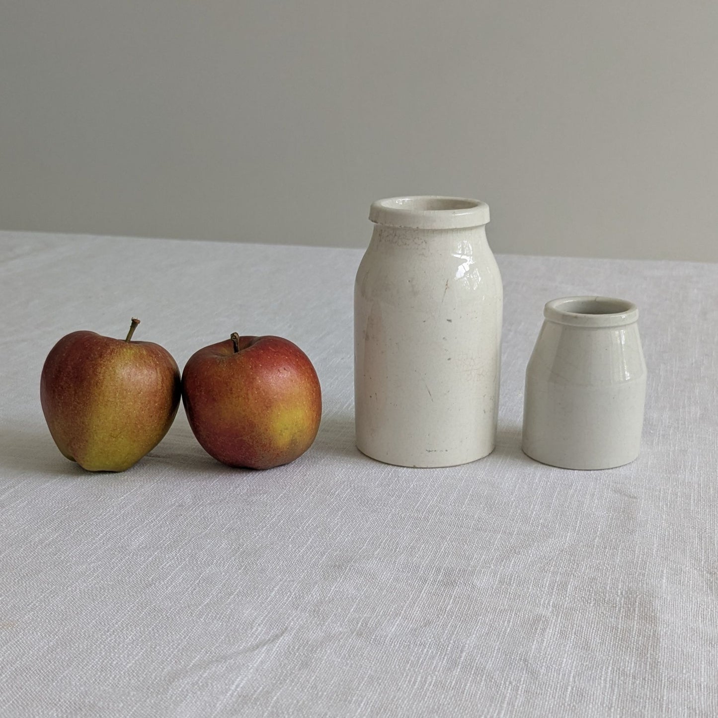 Antique Ironstone Bottle Duo