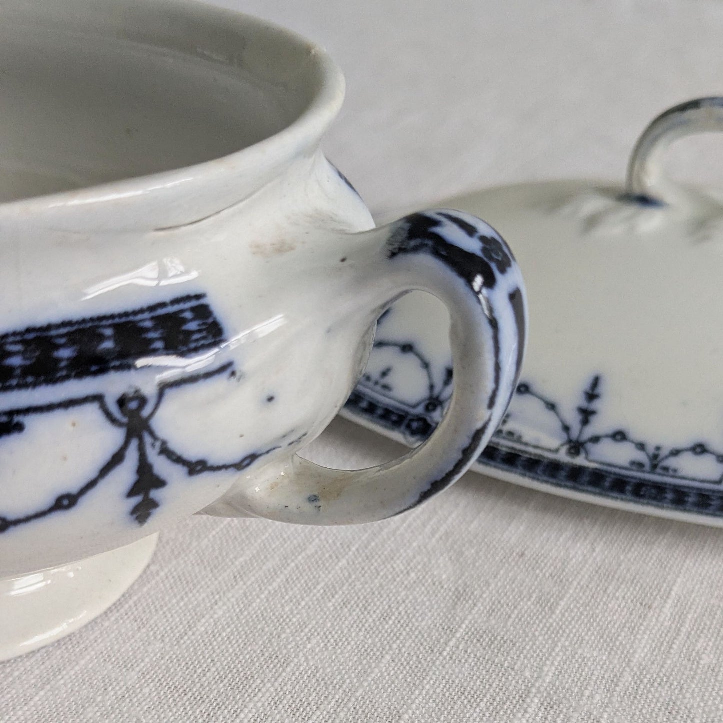 Antique Blue & White Tureen