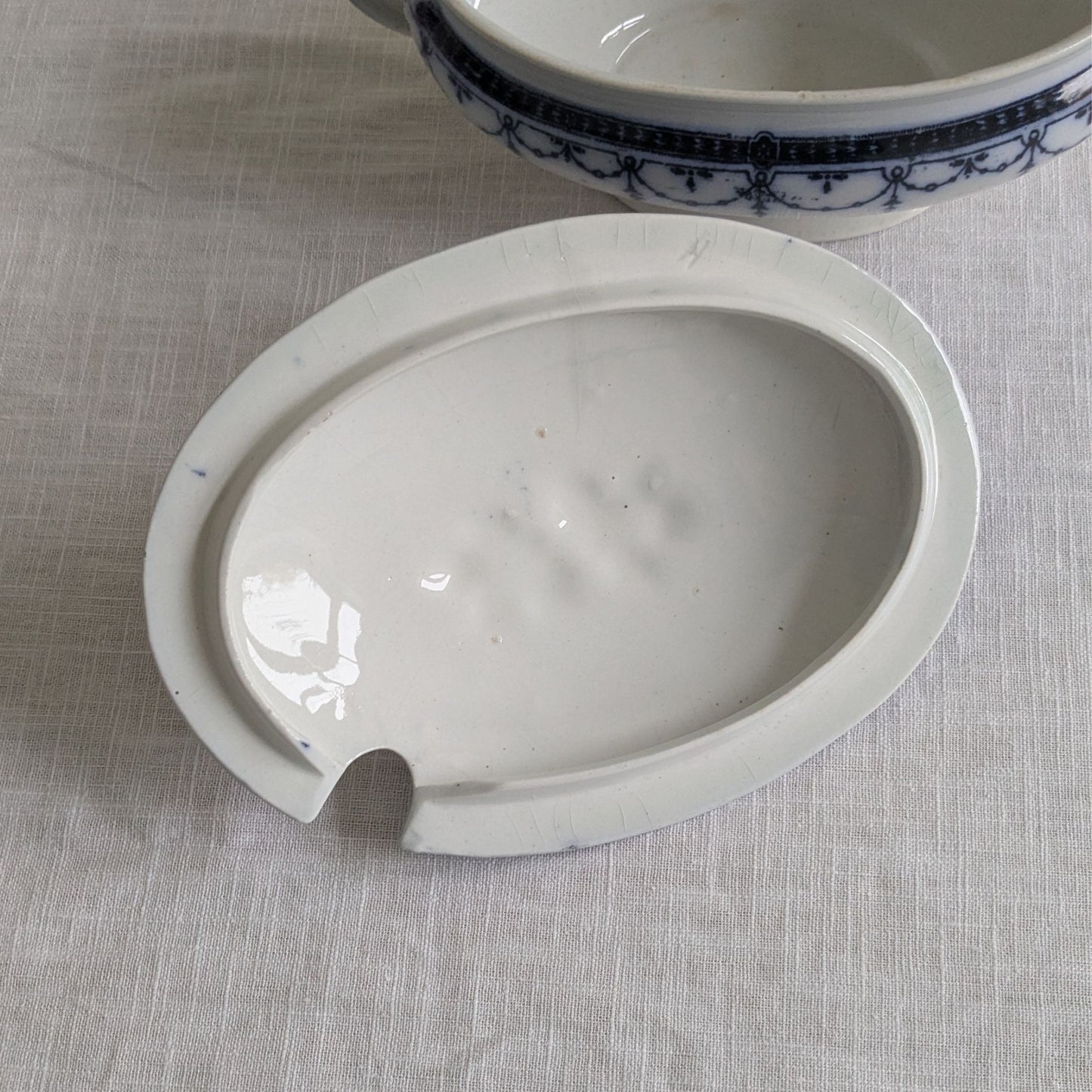 Antique Blue & White Tureen