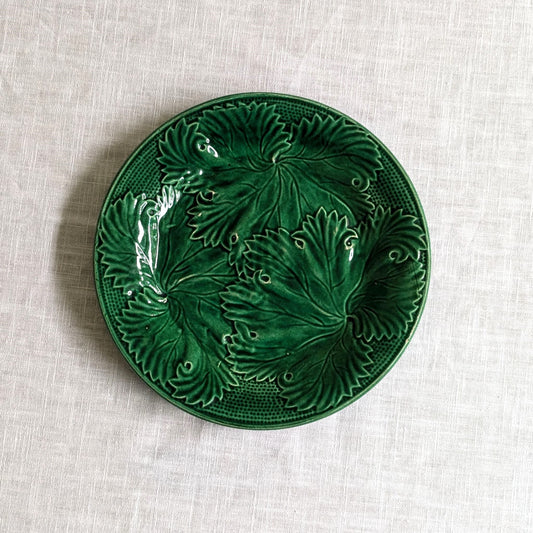 Antique Majolica Leaf Plate