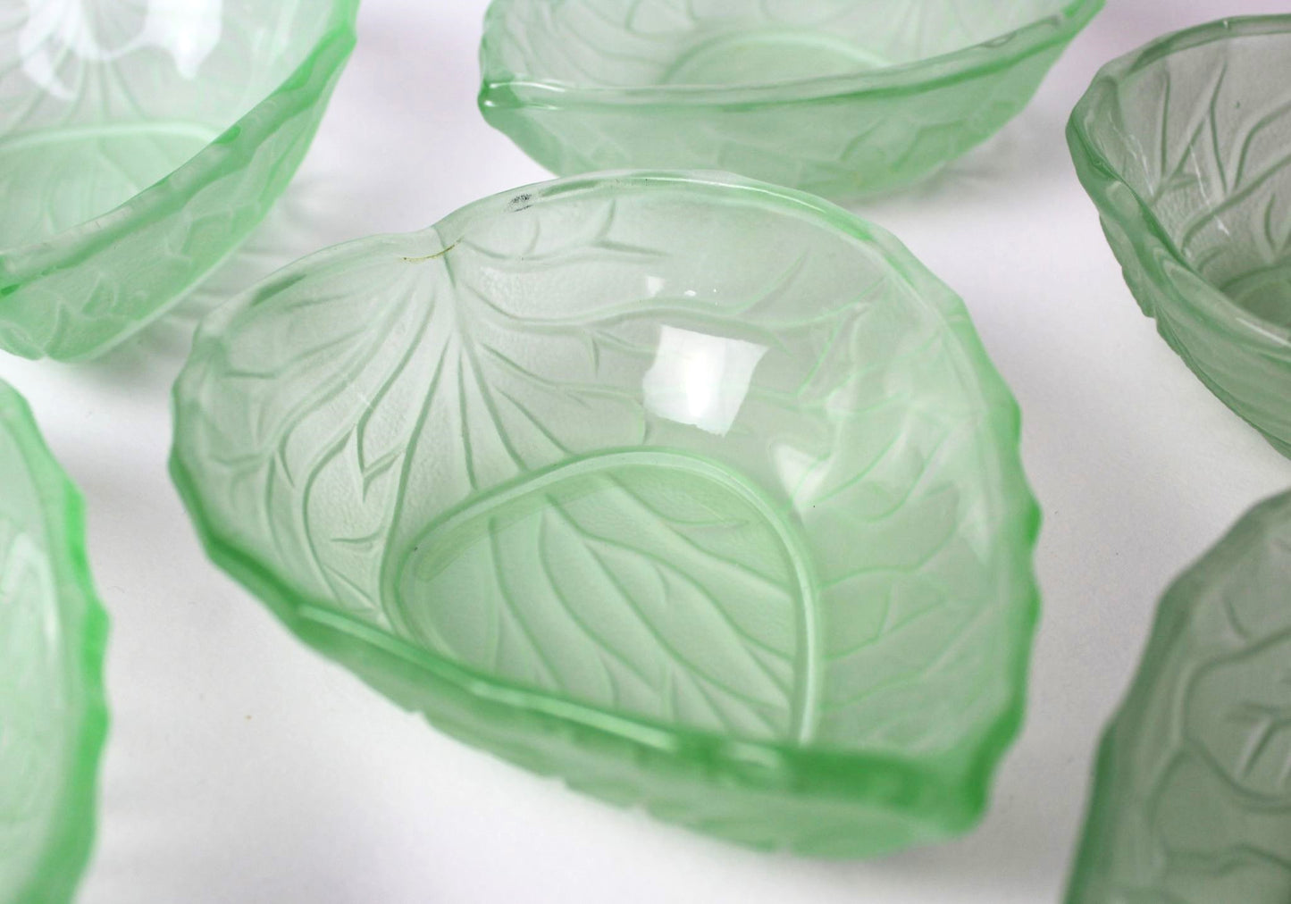 Bagley Glass Leaf Bowls