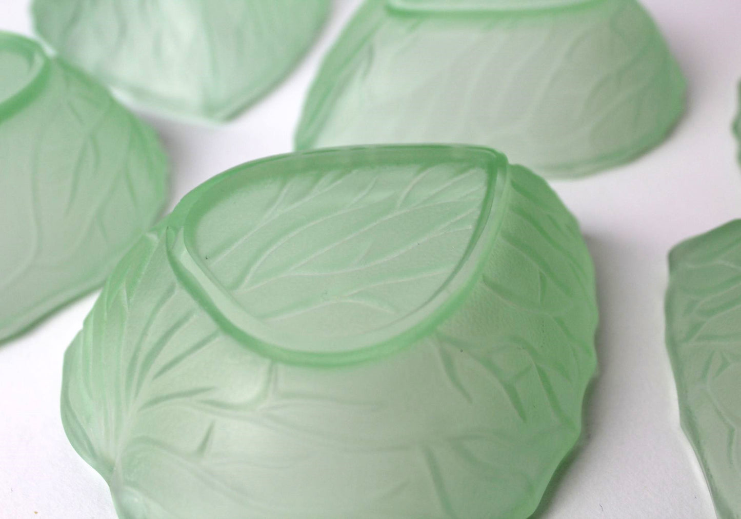 Bagley Glass Leaf Bowls