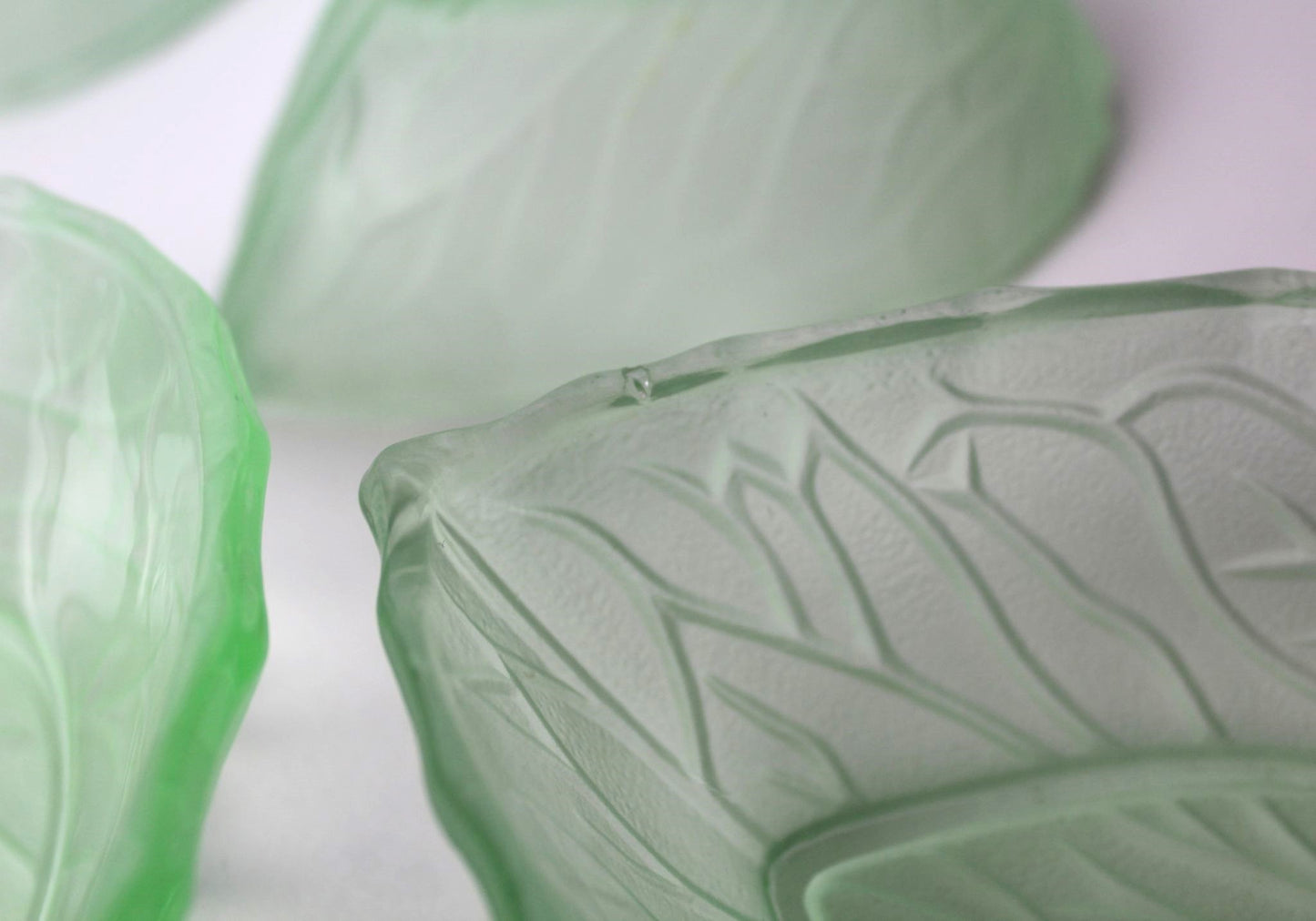 Bagley Glass Leaf Bowls