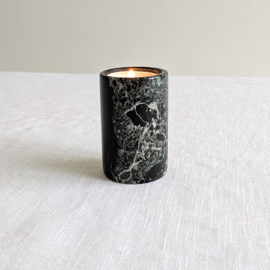 Black Marble Tealight Holder