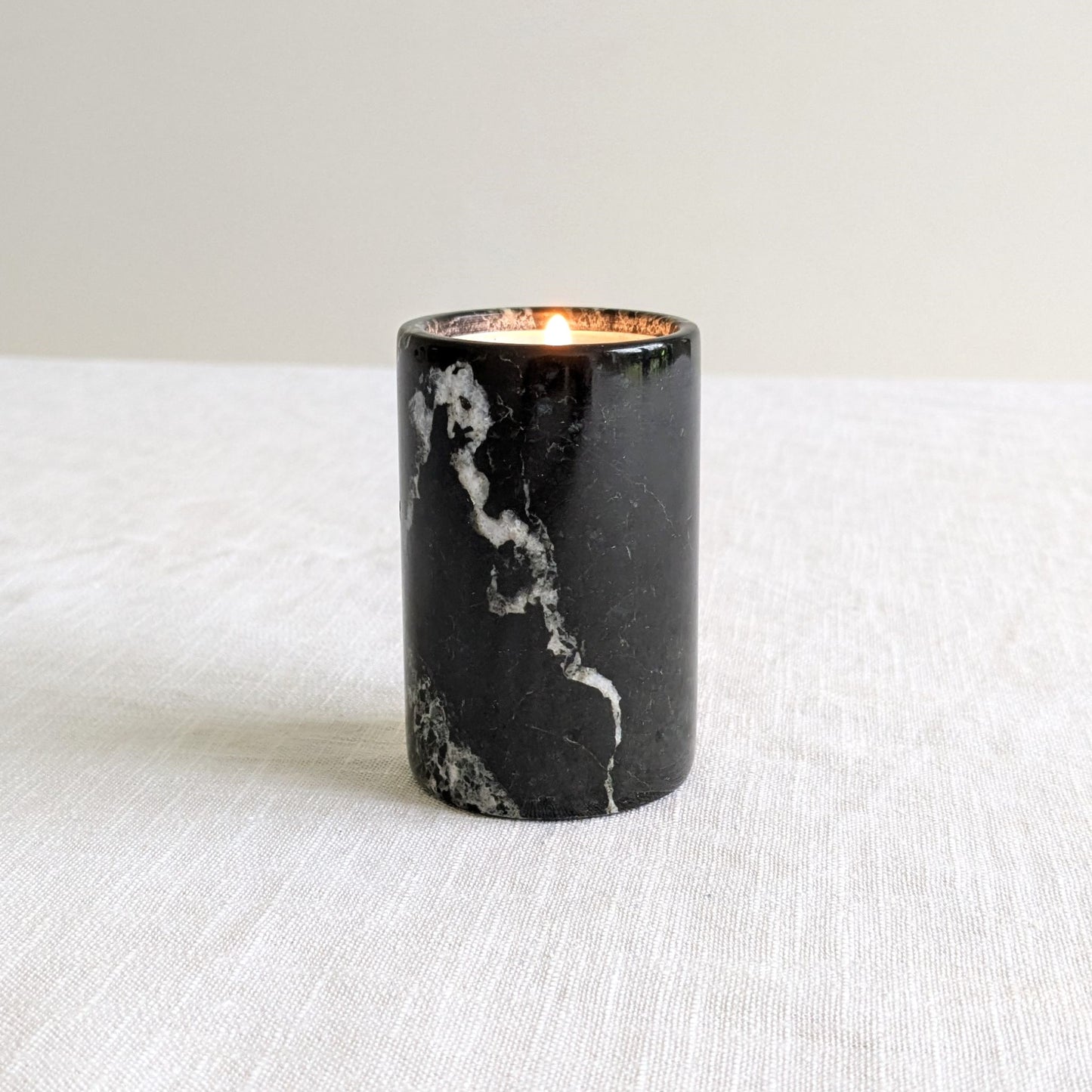 Black Marble Tealight Holder