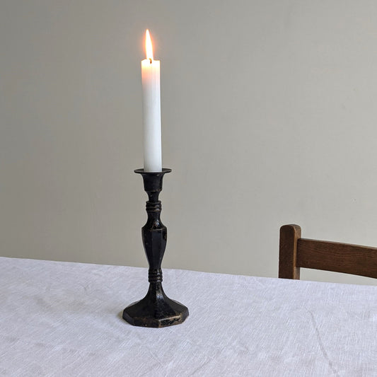 Rustic Painted Candlestick