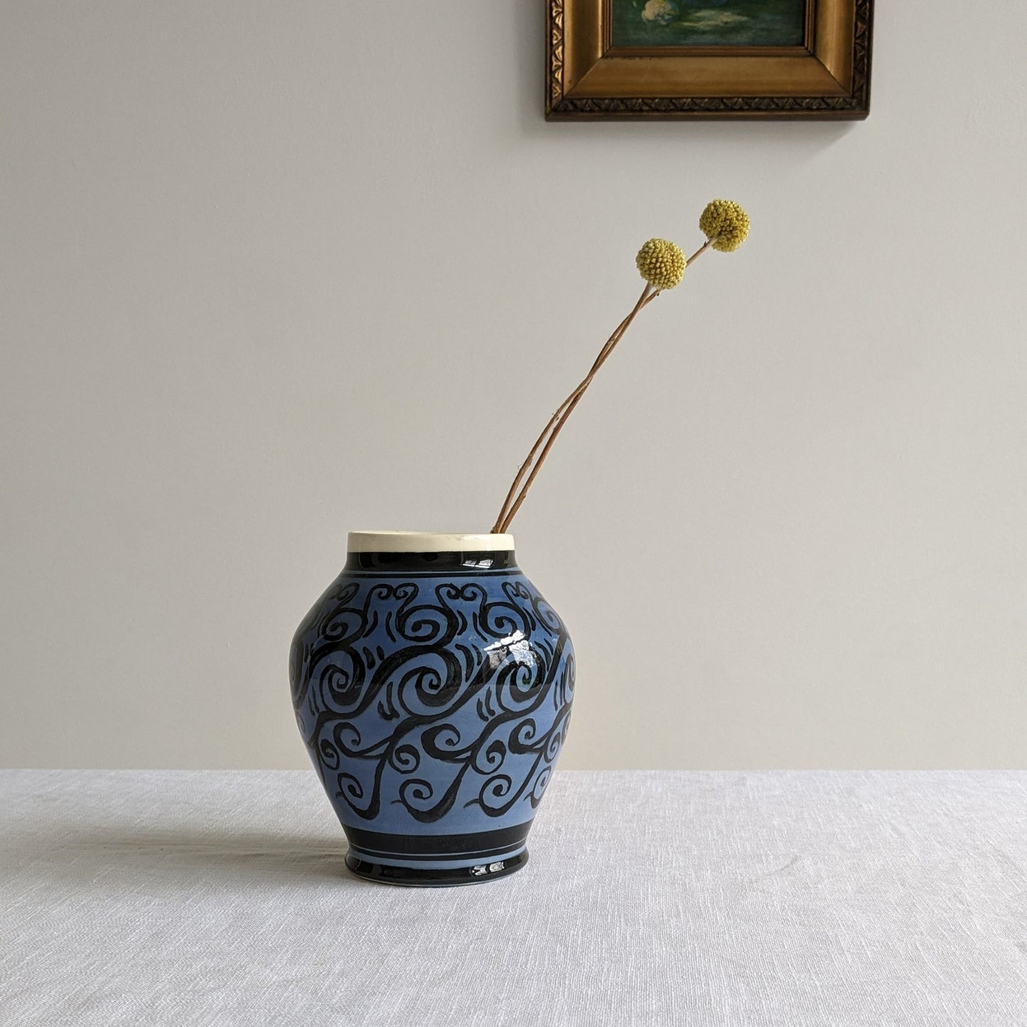 Blue Swirl Vase