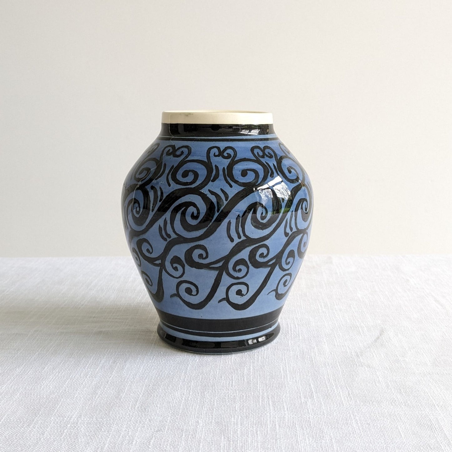 Blue Swirl Vase