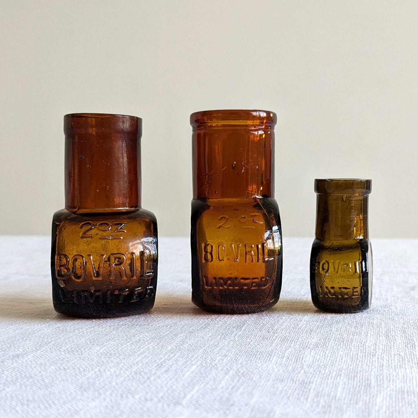 Antique Bovril Bottles