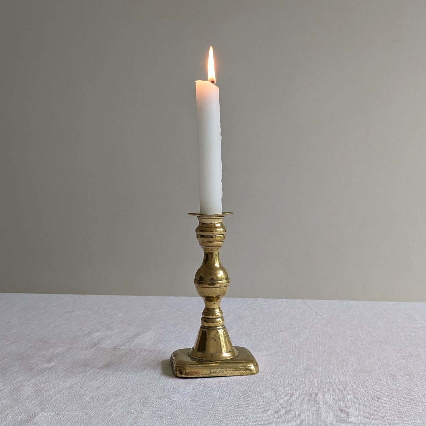 Antique Short Brass Candlestick