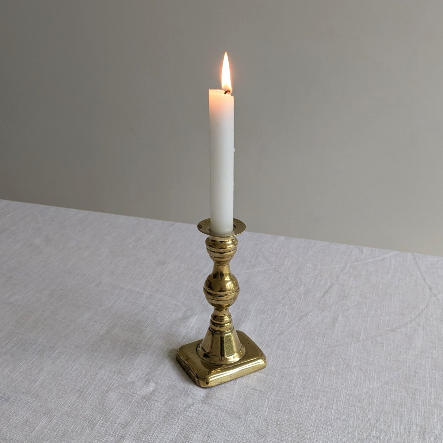 Antique Short Brass Candlestick