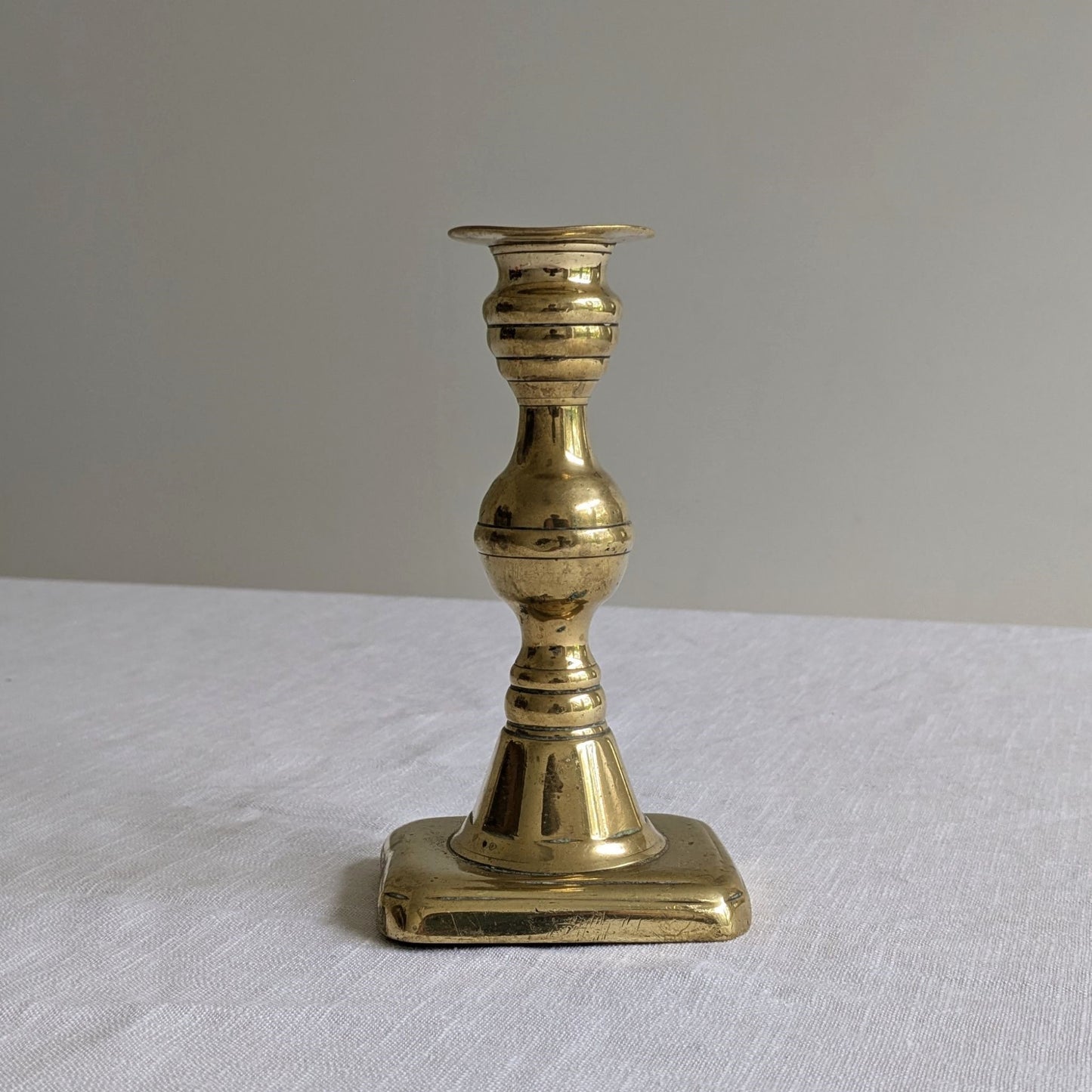 Antique Short Brass Candlestick