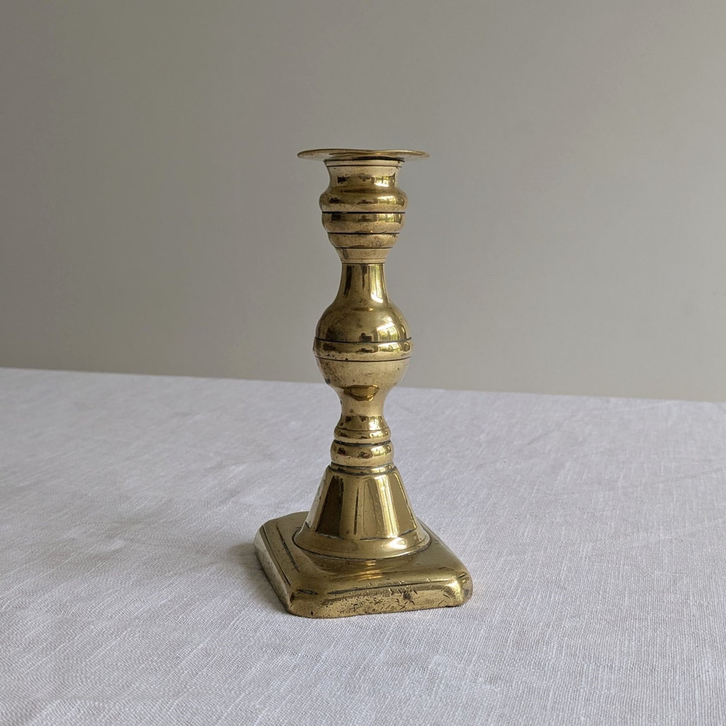 Antique Short Brass Candlestick