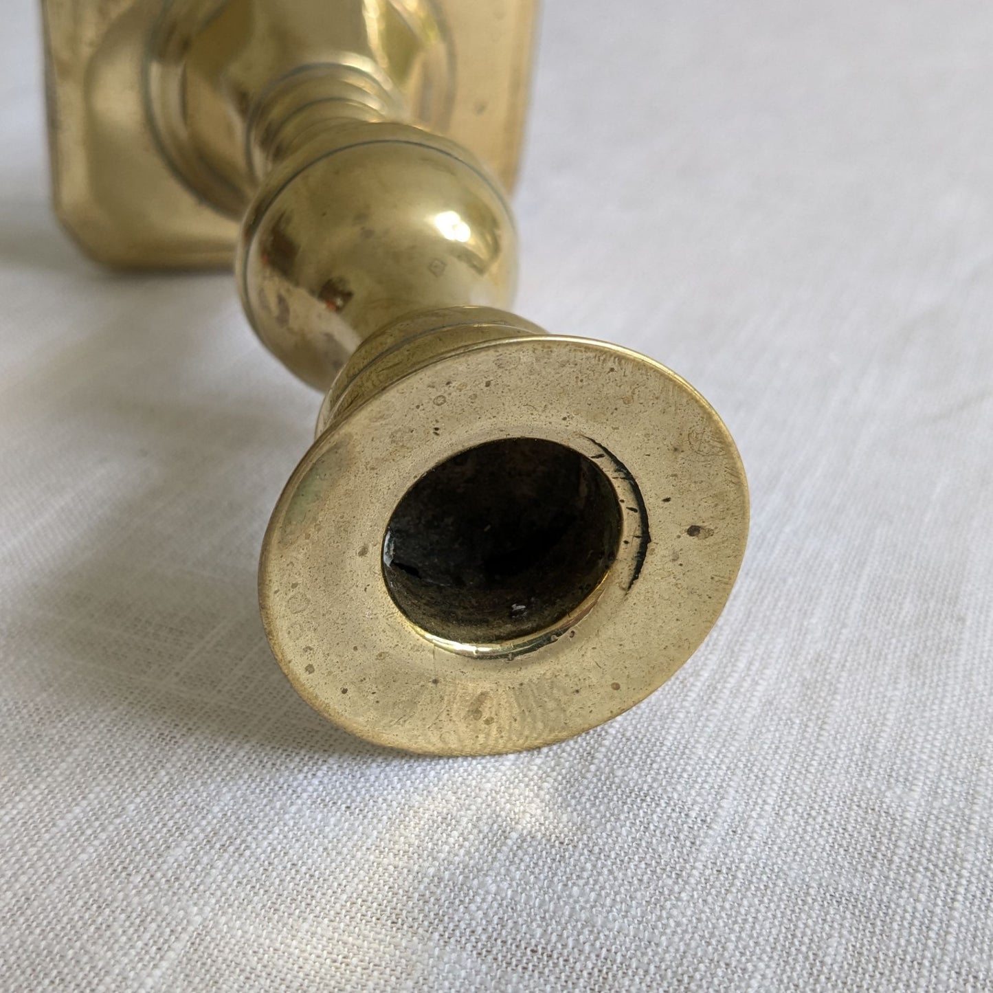 Antique Short Brass Candlestick