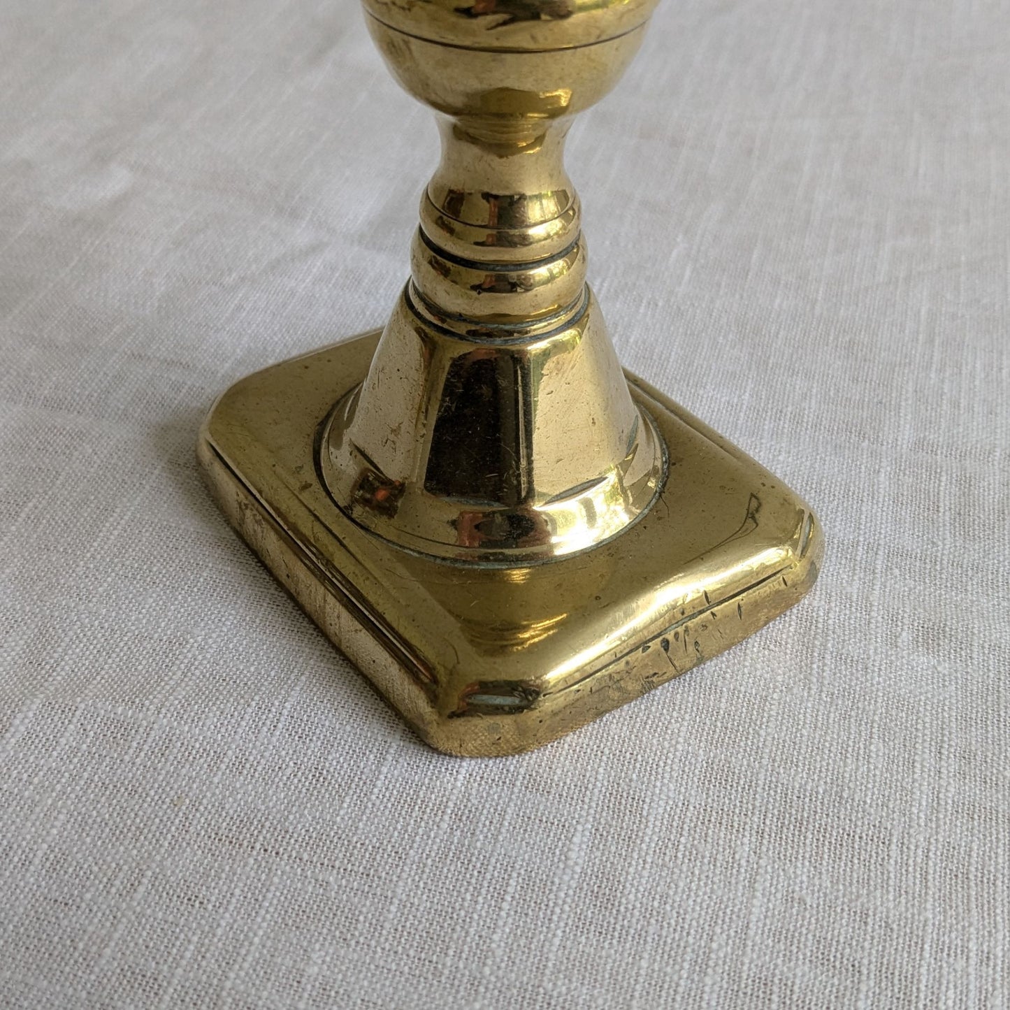 Antique Short Brass Candlestick