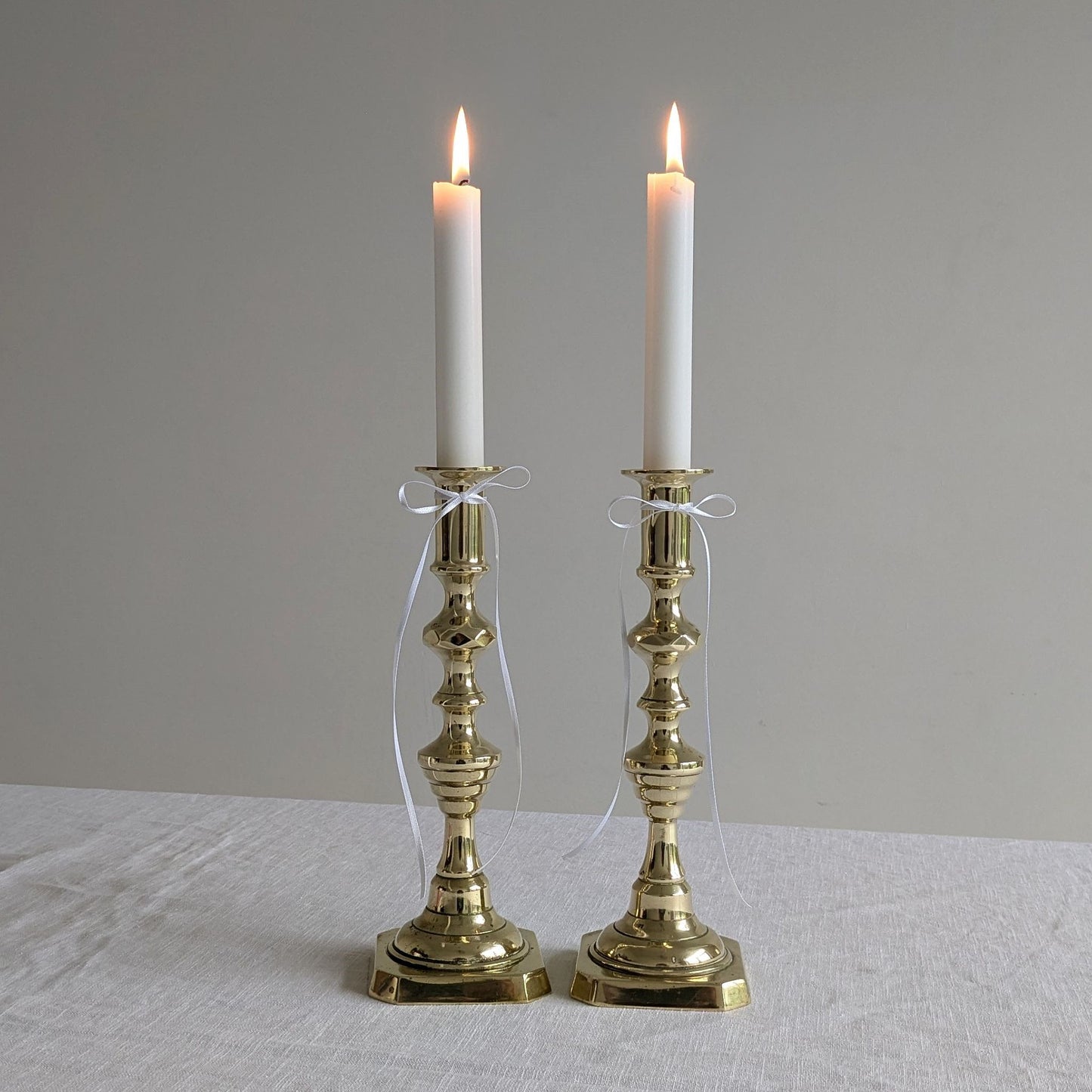 Brass Beehive Candlesticks