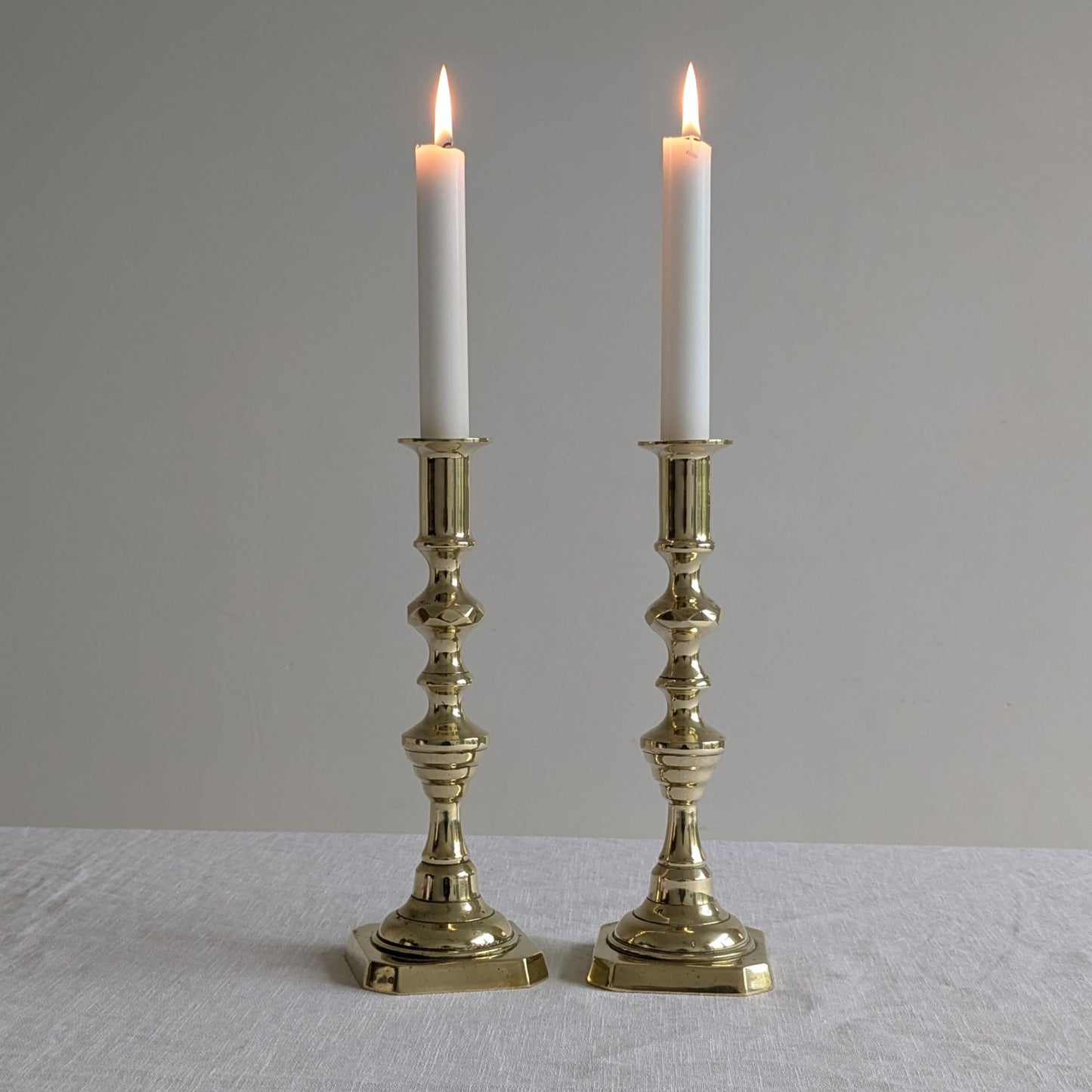 Brass Beehive Candlesticks