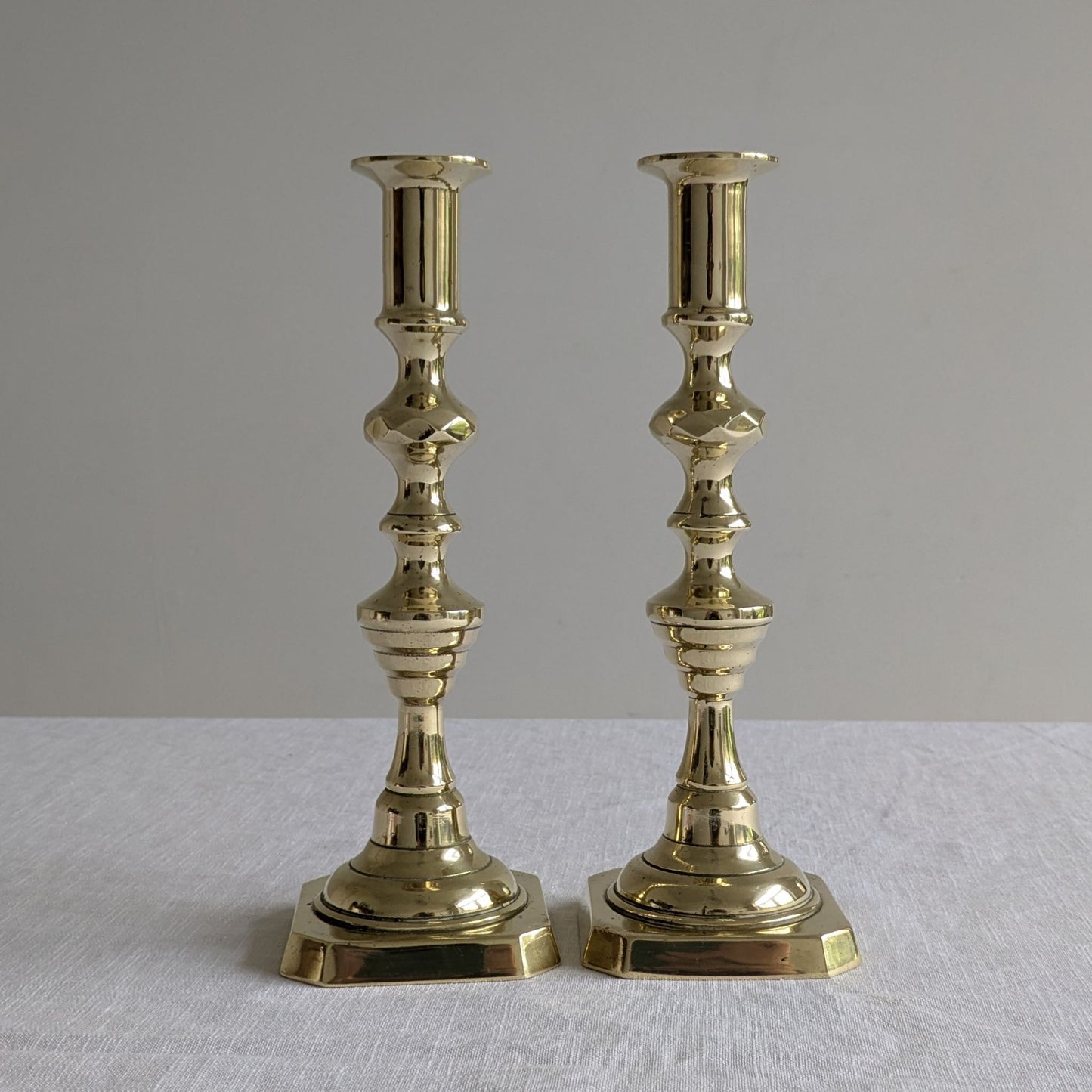 Brass Beehive Candlesticks