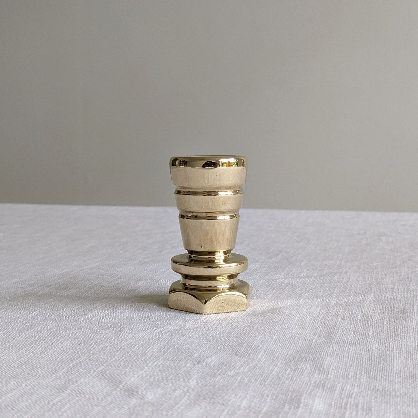 Chunky Brass Candle Holder