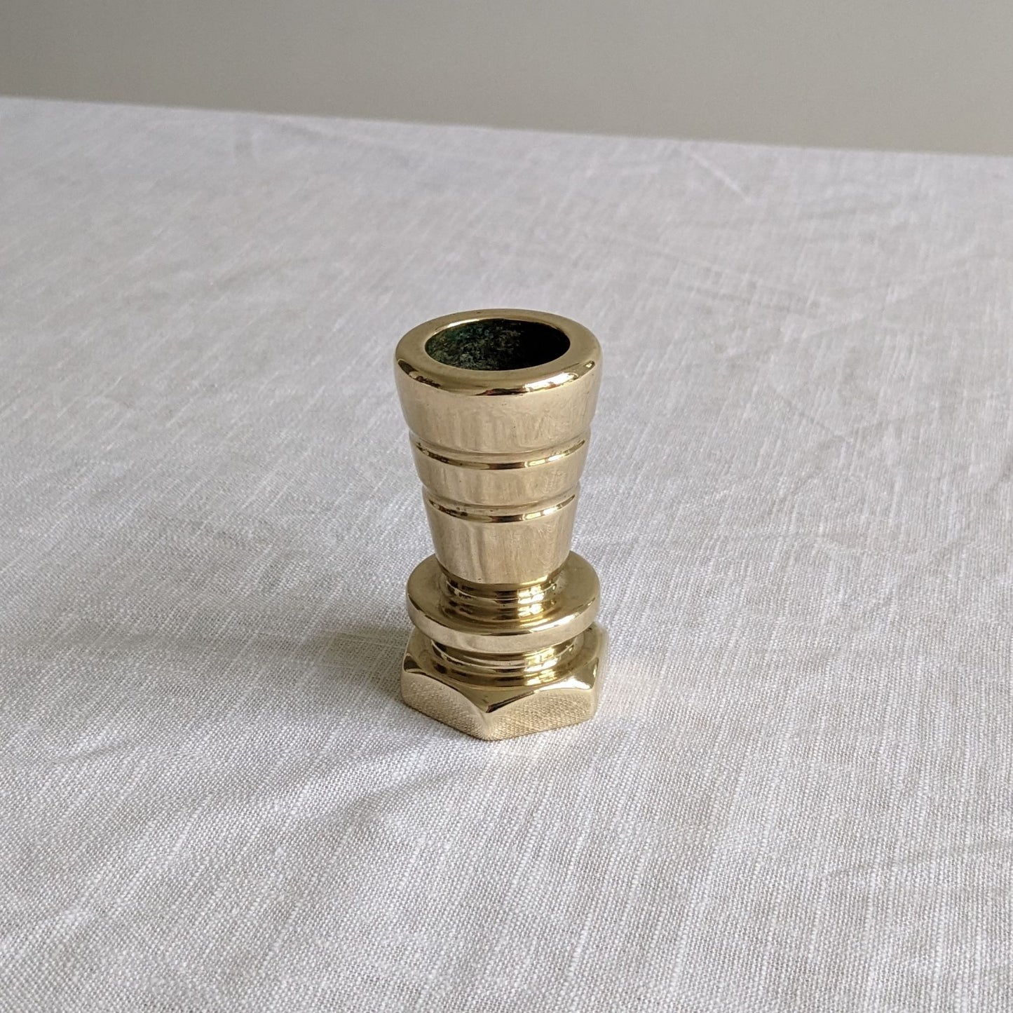 Chunky Brass Candle Holder