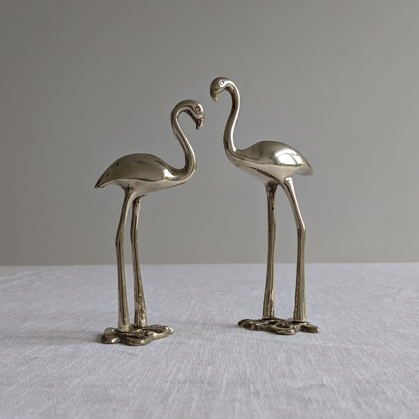 Brass Flamingos