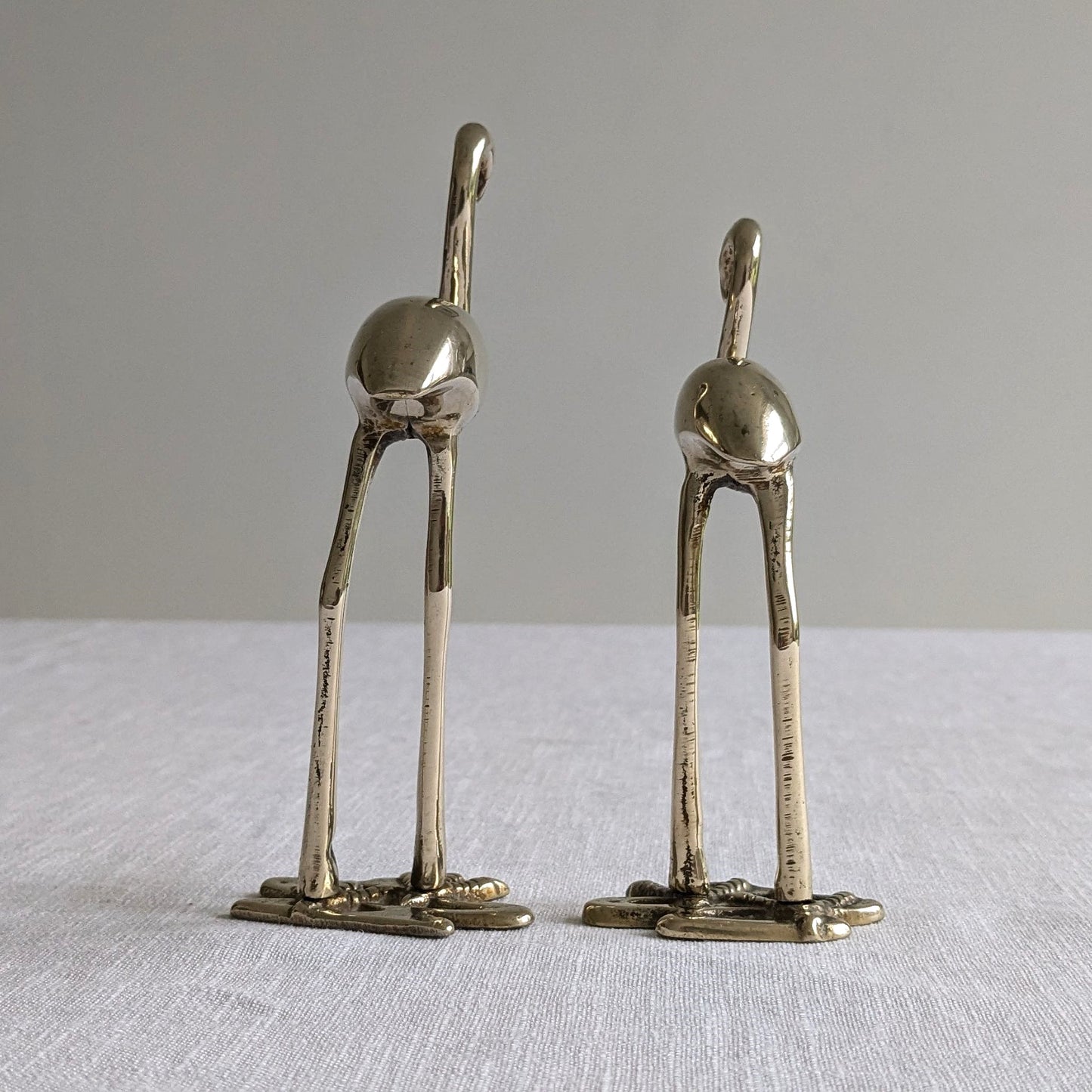 Brass Flamingos