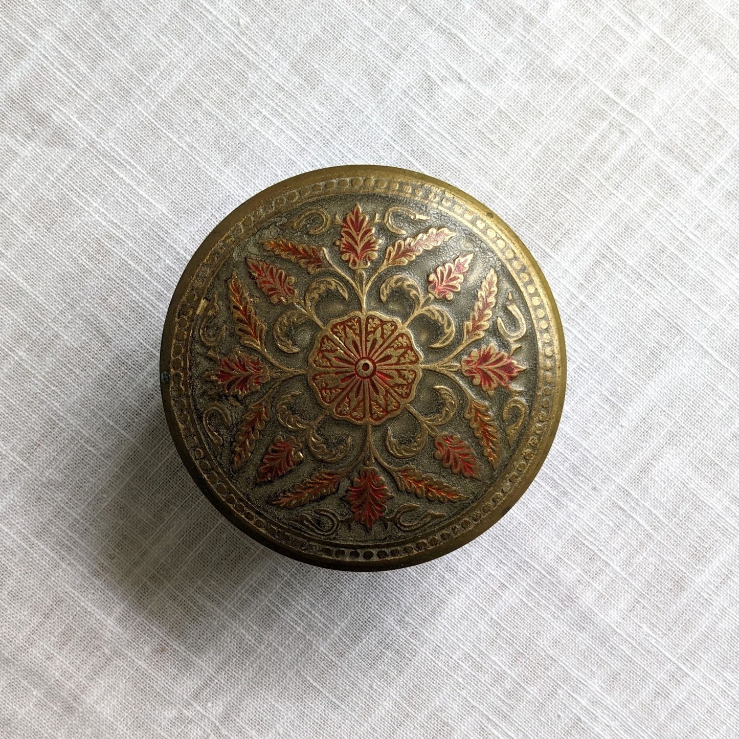 Floral Brass Box