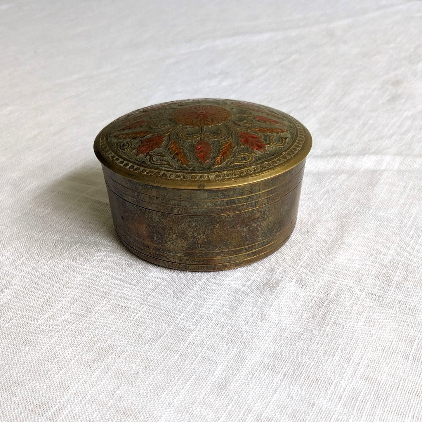 Floral Brass Box