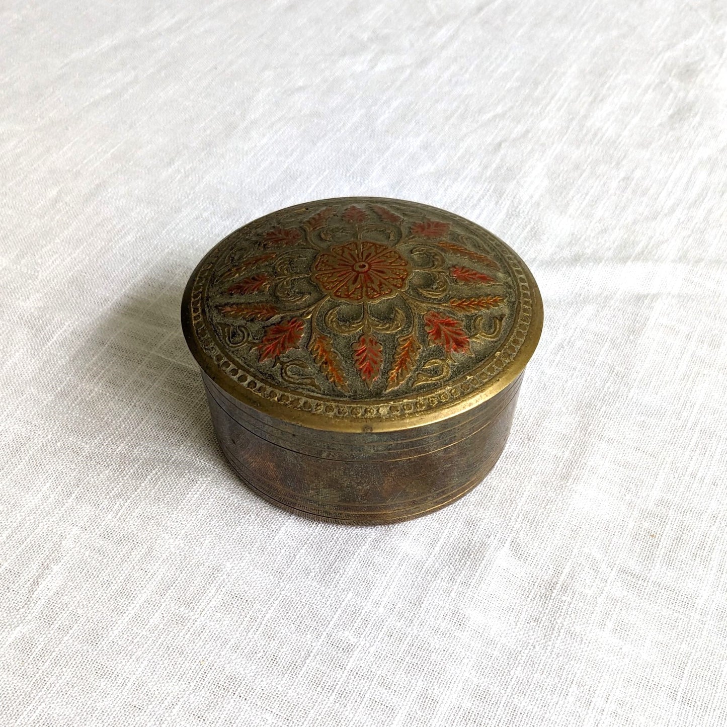 Floral Brass Box