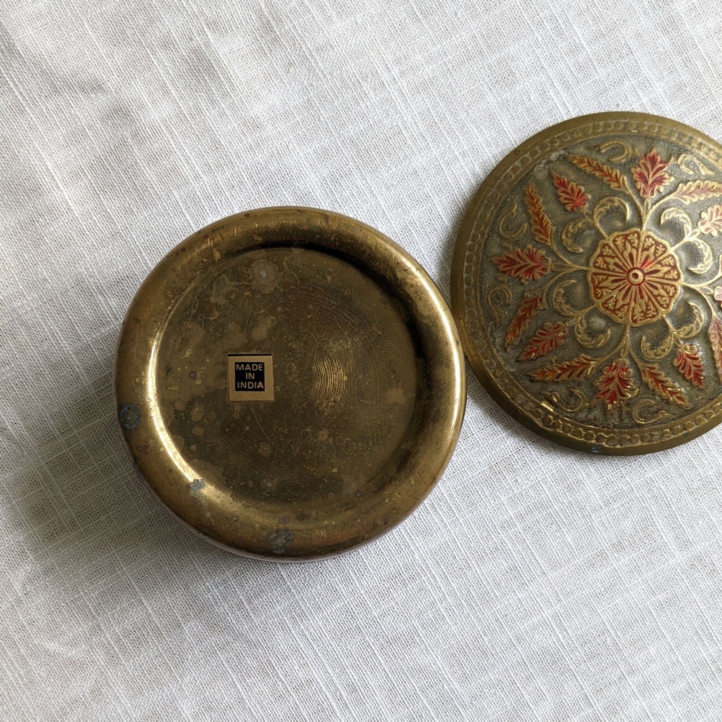 Floral Brass Box