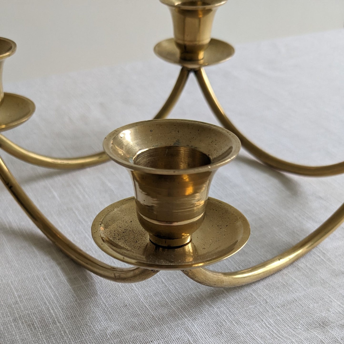 Tabletop Brass Candelabra