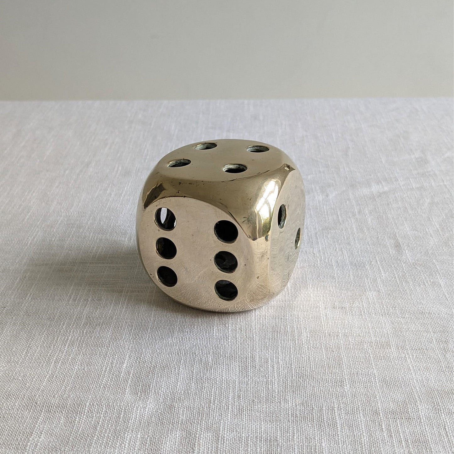 Mid Century Brass Dice